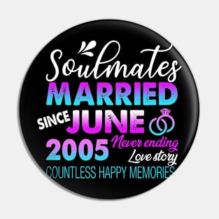 Married Since June 2005,14th Wedding Anniversary Pin