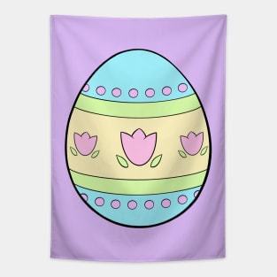 Pastel Tulips Easter Egg Tapestry