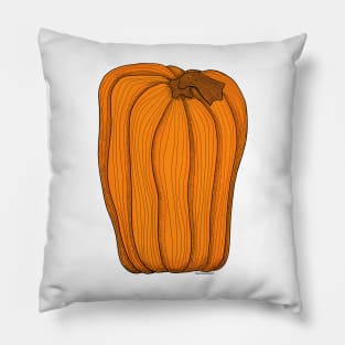 Inktober Orange Pumpkin Pillow