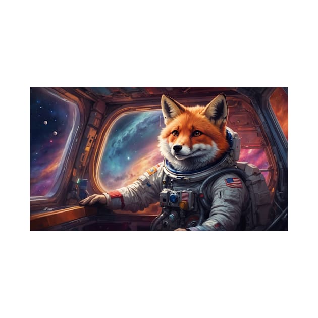 Space Fox in the Deep Universe by outerspacetshirt