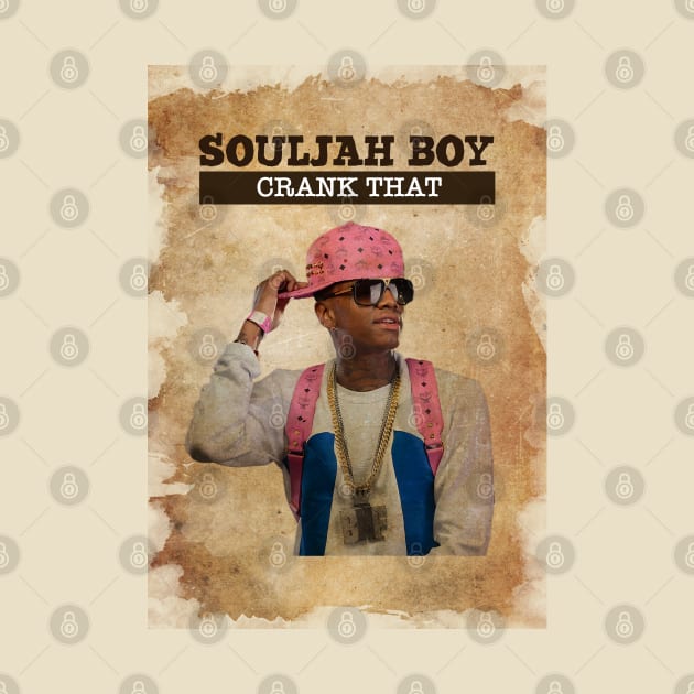 Vintage Old Paper 80s Style Soulja Boy /// crank that by Madesu Art