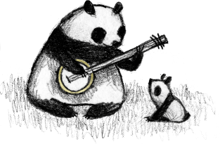 Banjo Panda Magnet