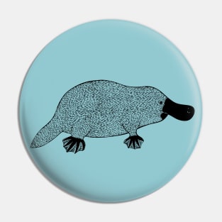 Platypus - hand drawn detailed animal design Pin