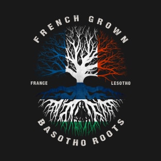 French Grown Basotho Roots Lesotho Flag T-Shirt