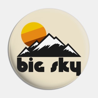 Retro Big Sky Montana ))(( Tourist Souvenir Travel Design Pin