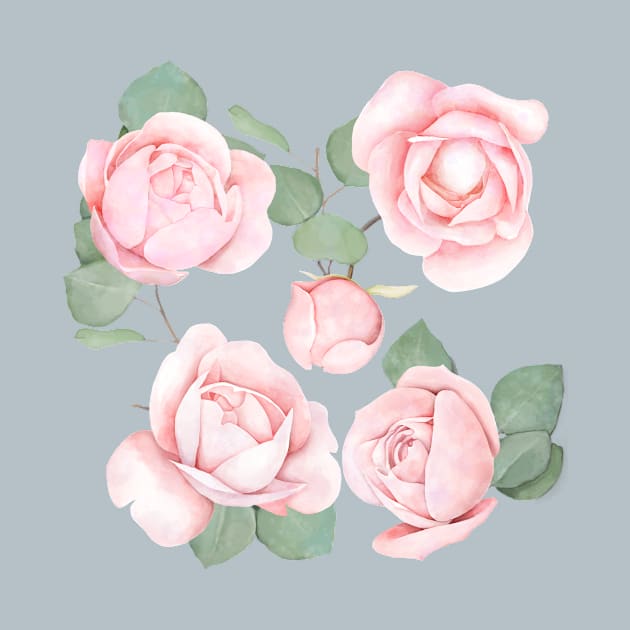 Pink Rose Pattern by PeachAndPatches