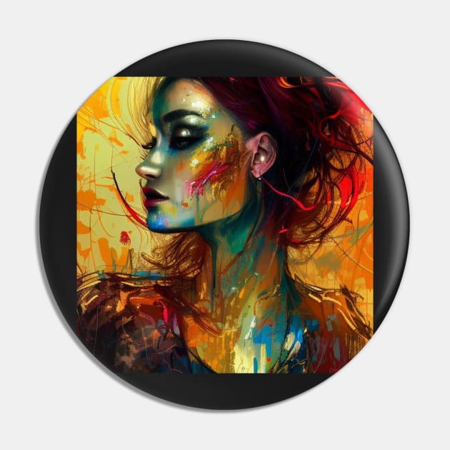 Woman of Fire Pin by julidavine