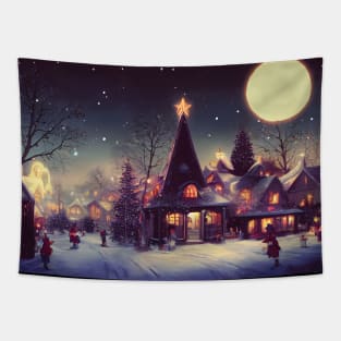 Winter Holiday Chrismas tree Landscap gift designs Series 03 Tapestry