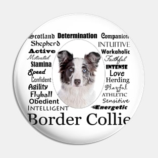 Border Collie Traits Pin