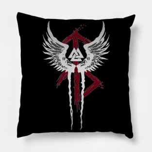 Valkyrie Symbol Valknut Odin Wings Vikings Asgard Valhalla Pillow
