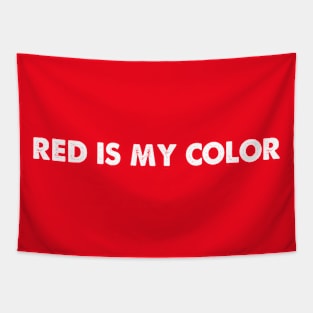 red is my color cool valentines girls women gift Tapestry