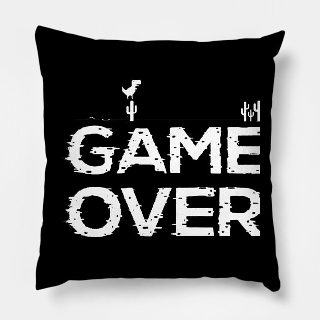 Game OVER TYPO Pillow by Mako Design 
