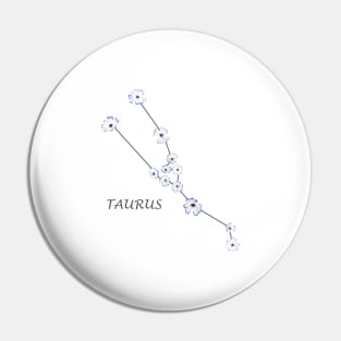 Taurus Zodiac horoscope Constellation Sticker flower Pin