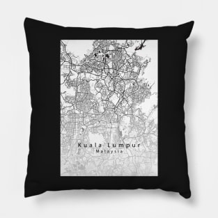 Kuala Lumpur Malaysia City Map Pillow