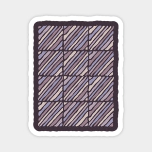 Blocks and lines (deep purple and lilac) Magnet