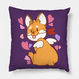 Cupid Corgi Pillow