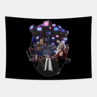 Johnny Mnemonic Mash up Tapestry