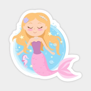 Cute Mermaid Art Magnet