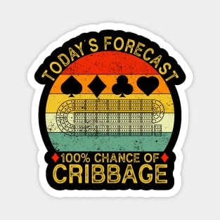 Today's Forecast Funny Vintage Cribbage Board Game Magnet