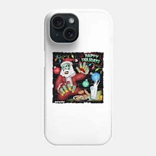 Santa Zombie wants Brains by Grafixs© / Miguel Heredia Phone Case