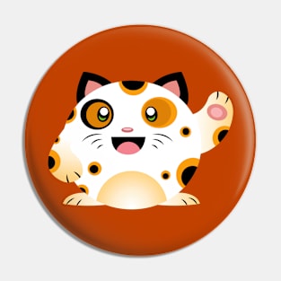 Calico Lucky Cat Pin