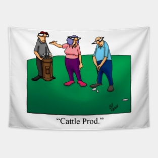 Funny Spectickles Golf Cartoon Tapestry