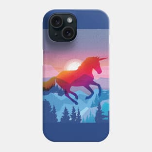 Unicorn in riding into the sunset Phone Case