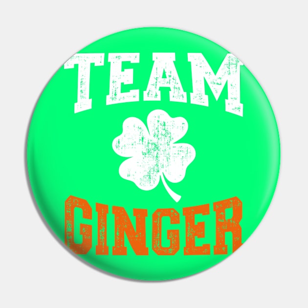 Funny team ginger with shamrock for St Patricks day Pin by Designzz