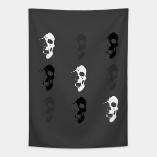 Neutral Skull 3x3 - White/Grey/Black Tapestry