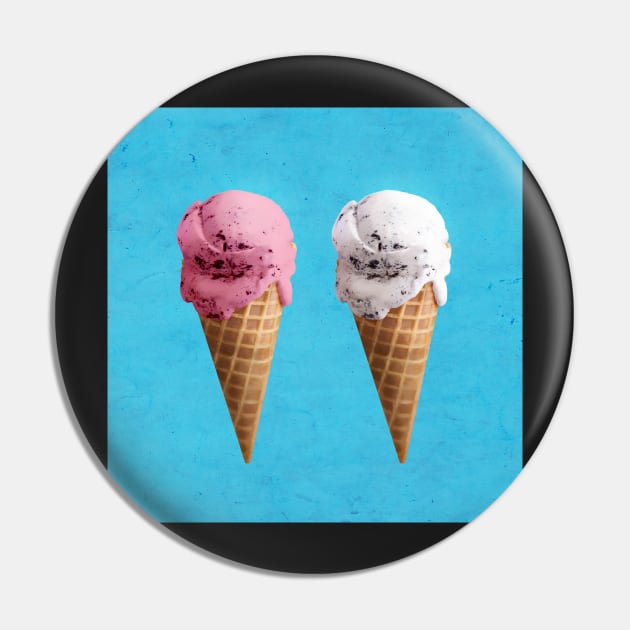 Vanilla and strawberry Ice cream cones Pin by mikath