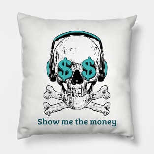 Sugar Skull dollar sign funny tshirt Pillow