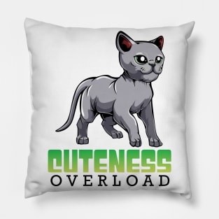 Russian Blue Cat Pillow