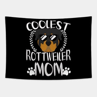 Glasses Coolest Rottweiler Dog Mom Tapestry