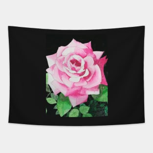 Pink red Rose watercolour painting fine art Tapestry