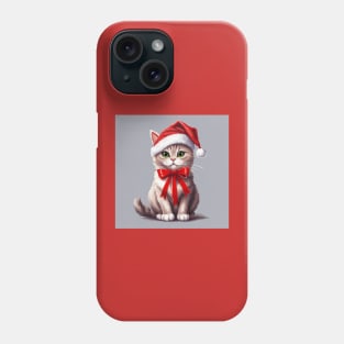 Cute Santa kitty Phone Case