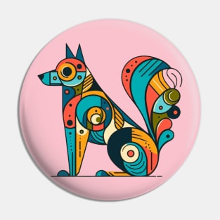 colorful dog Pin