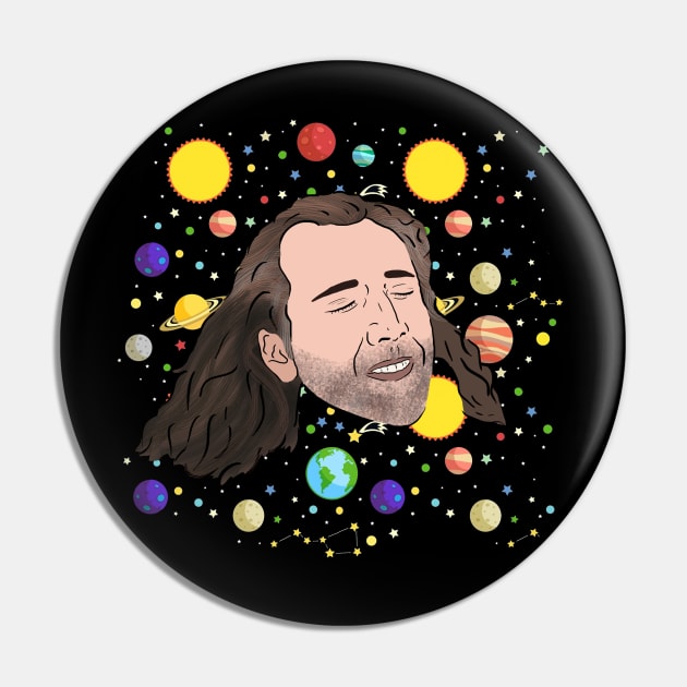 Nick Cage in Space Pin by Barnyardy