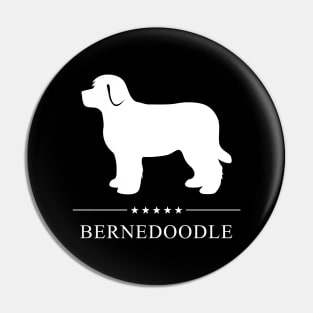 Bernedoodle White Silhouette Pin