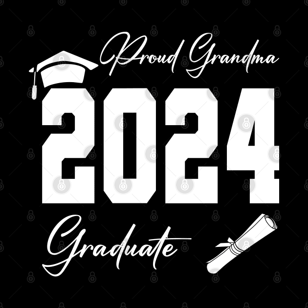 proud grandma graduate class of 2024 funny senior by Uniqueify