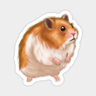 Cute Hamster Drawing Magnet