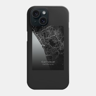 Calrsbad California City Map dark Phone Case