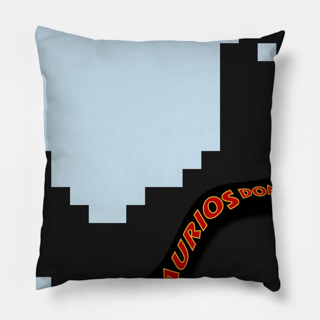 When Dinosaurs ruled the earth Pillow by CrawfordFlemingDesigns