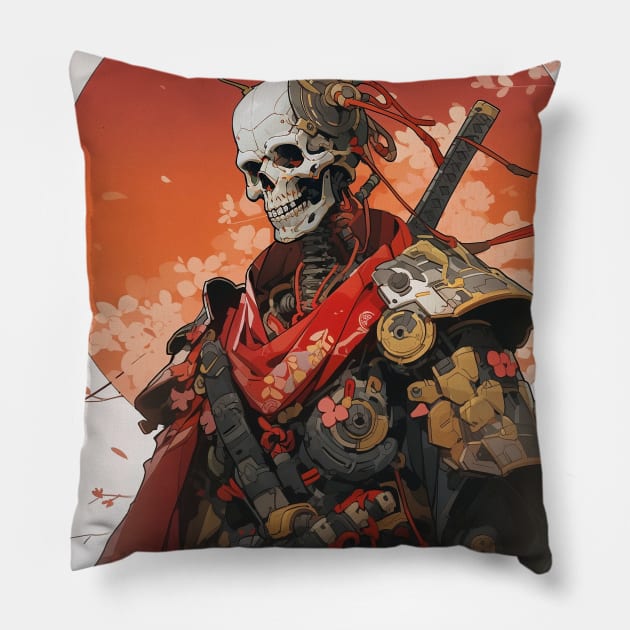 Skeleton Samurai Pillow by taoistviking