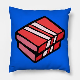 Red shoe box illustration Pillow