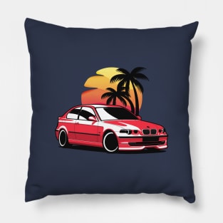 Red E46 Compact Sunset Pillow