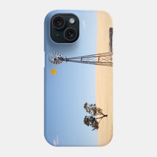 Wind driven water pump South Australia Phone Case