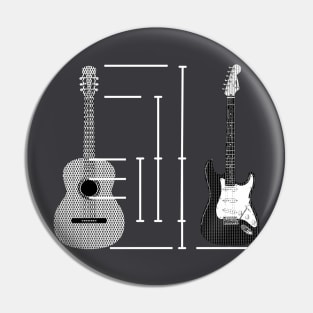 Golden Ratio With Guitars Pin