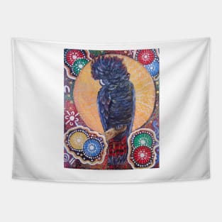 Forest Red-tailed Black Cockatoo 2 Tapestry