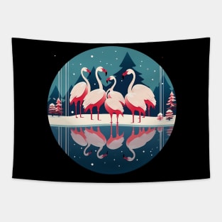 Flamingo Flock Sunset, Love Flamingos Tapestry