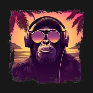 Cool summer monkey ape dj design T-Shirt